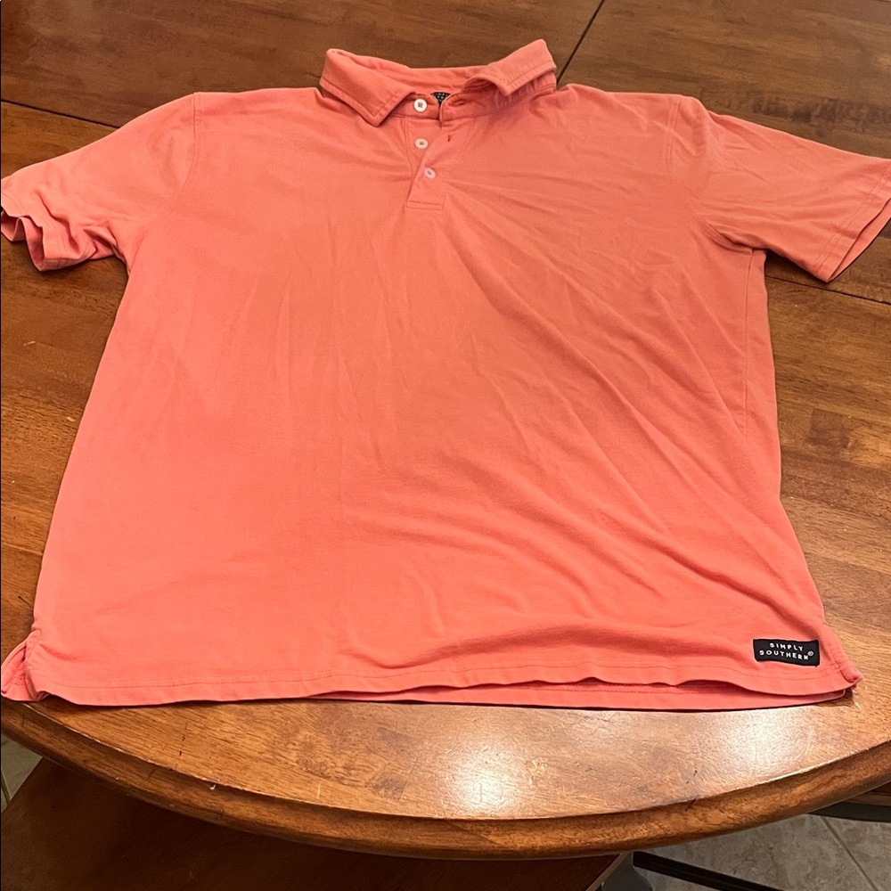 Simply southern  Coral Polo Shirt